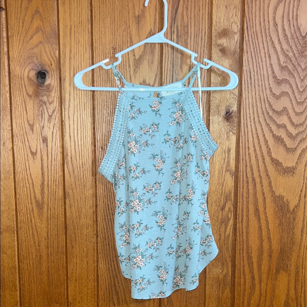Sweet Wanderer Light Blue Floral Camisole Size M